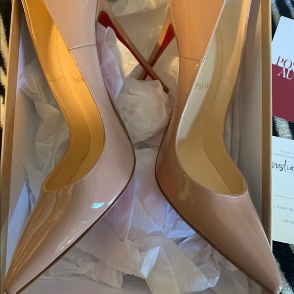 Christian Louboutin (Red Bottoms) So Kate 120 Patent Nude Size 40 - Picture 2 of 9